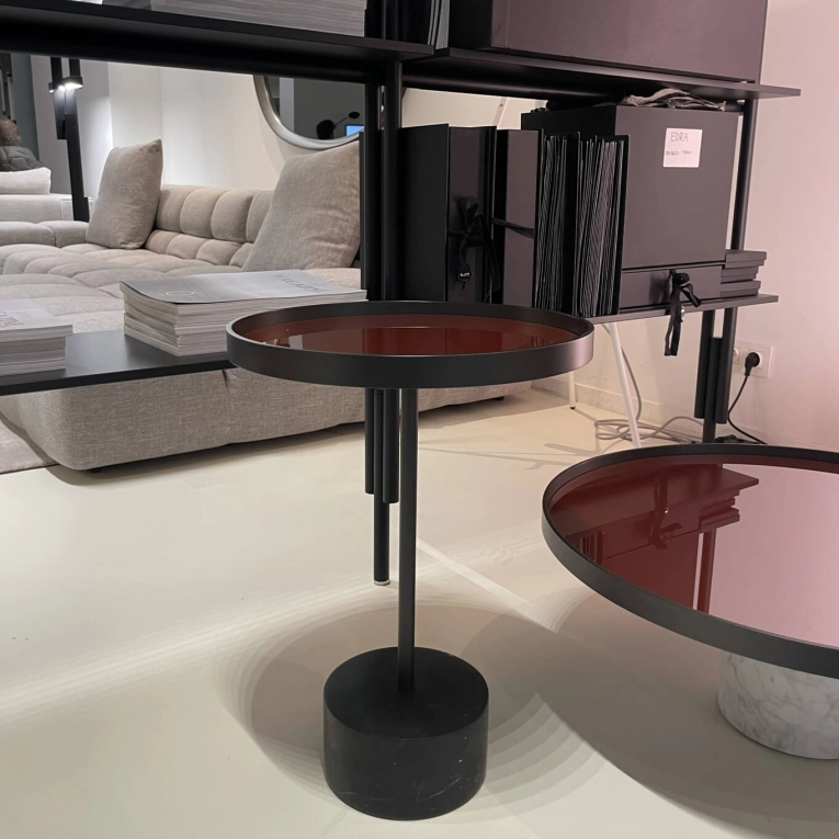 Table basse 9 Marbre Marquina Rouge brique CASSINA