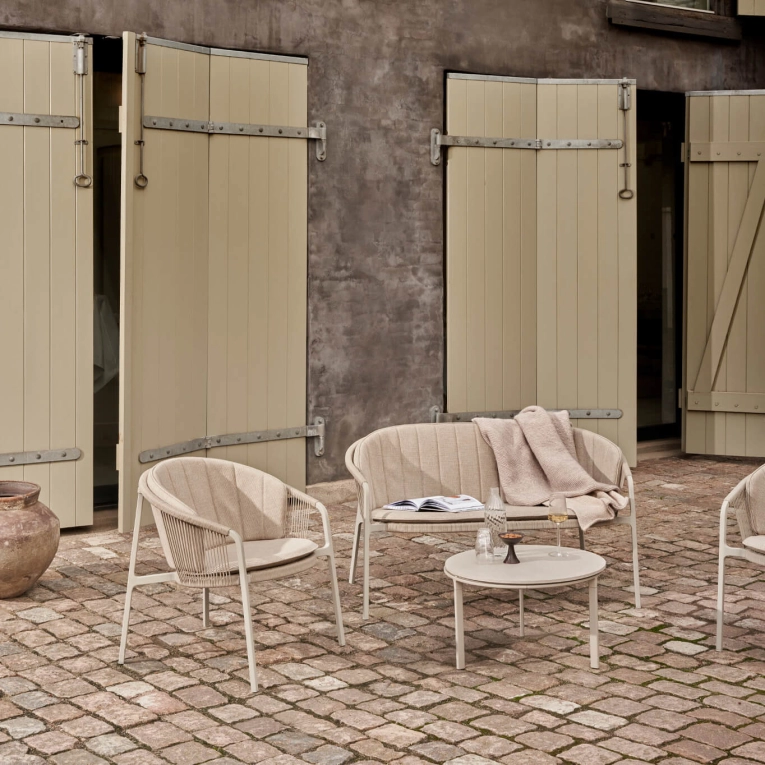 LAGRASSE 2 places avec coussin d'assise et dossier VIPP