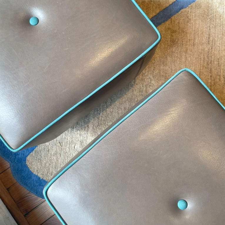 ANAIS Cuir Aniline Marron / Vert BAXTER