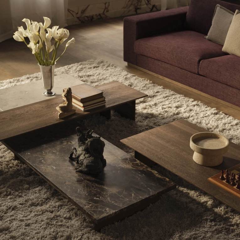 Table basse PODI  120x60 cm Chêne huilé foncé BOLIA