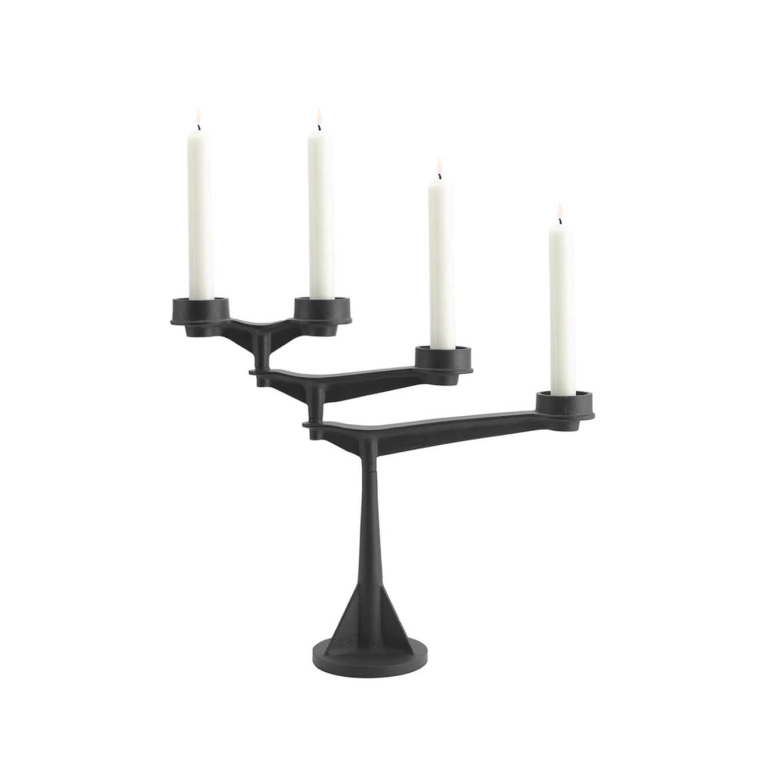 Candle Holder, Candlestick and Candle MINI SPIN Candelabra Black TOM DIXON