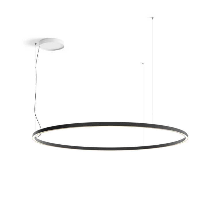 Suspension COMPENDIUM Ø 200 3000 K Noir LUCEPLAN