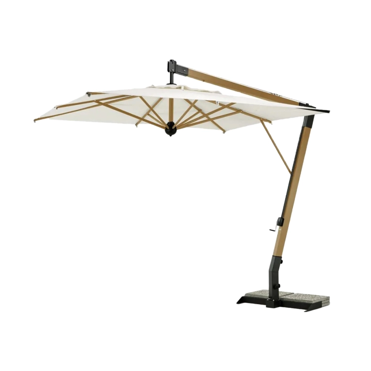 Accessoire extérieur Parasol SALENTO avec mât latéral Aluminium Effet bois UNOPIÙ