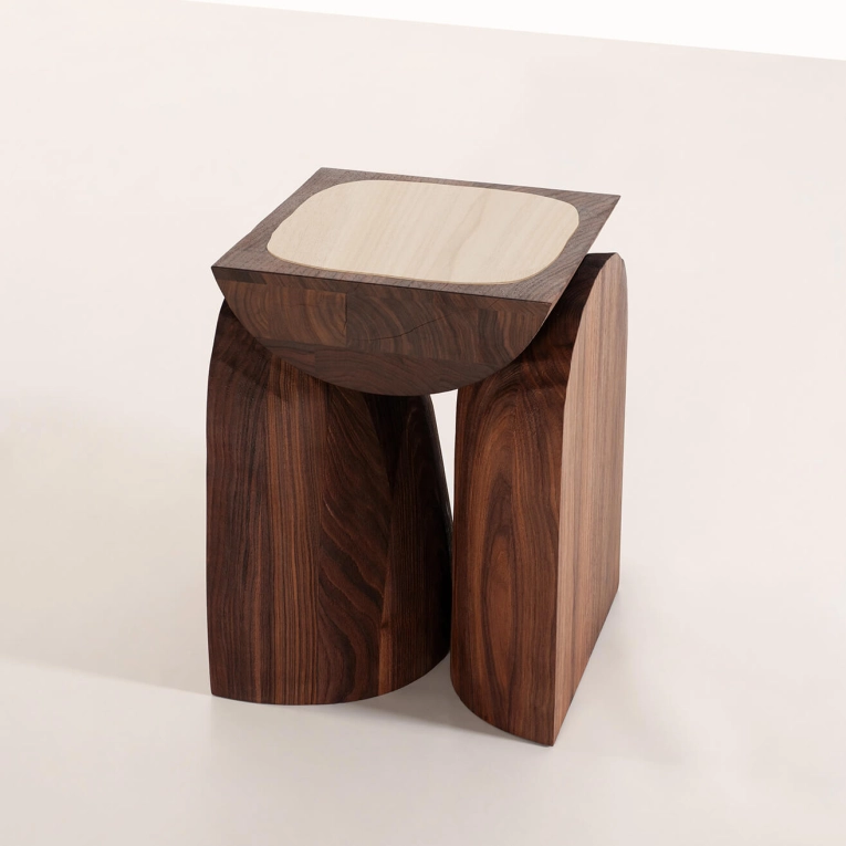 Side Table BREAD H 60 Walnut TACCHINI