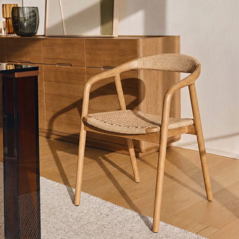 DERILE Chêne Naturel / Corde Beige KAVE HOME