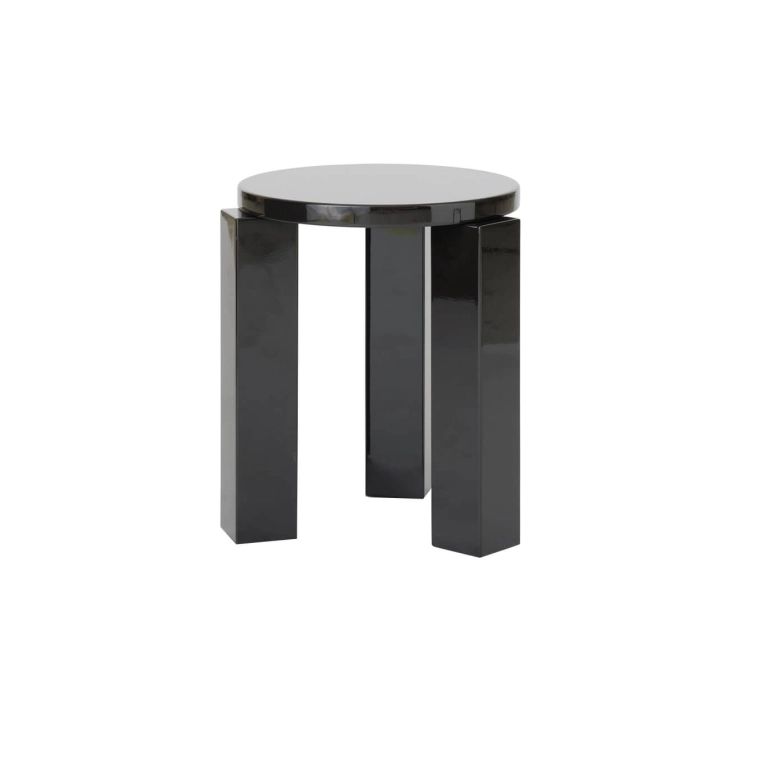 Stool ATLAS Ø 36 lacquered Espresso NEW WORKS