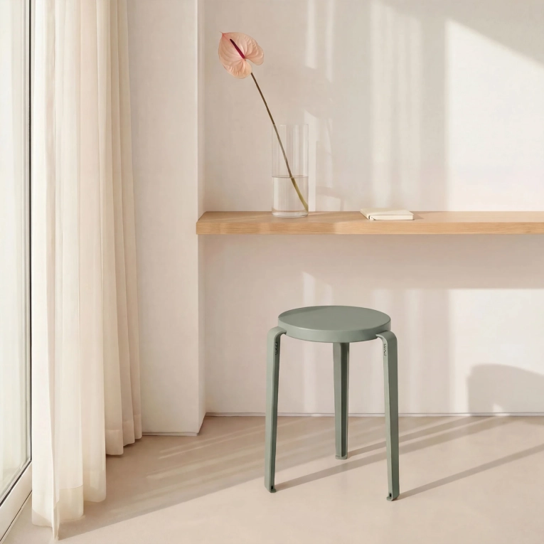 Stool LOU CHROMA Eucalyptus Grey TIPTOE