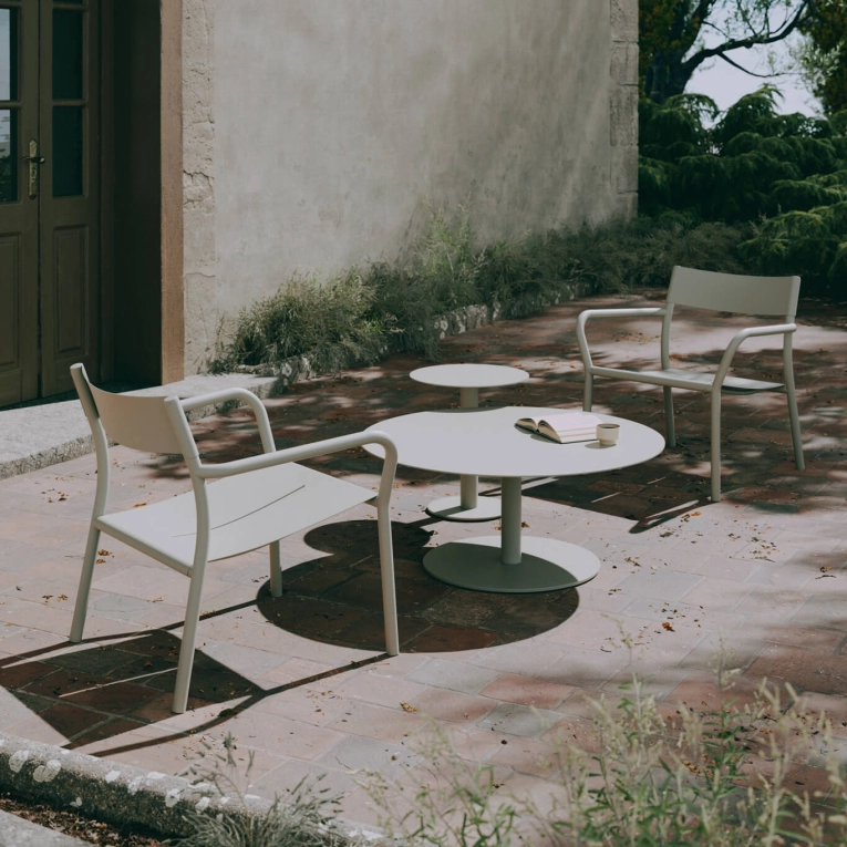Outdoor Coffee Table MAY Ø 90 Light grey NEW WORKS