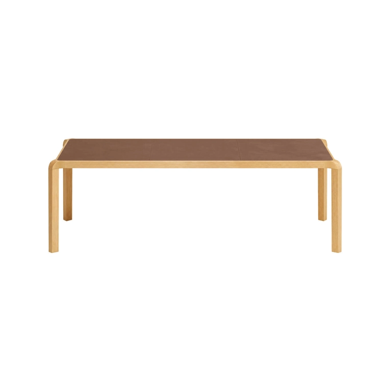 Table CAMPA 240 x100 Chêne/Cuir Tabac ZANOTTA