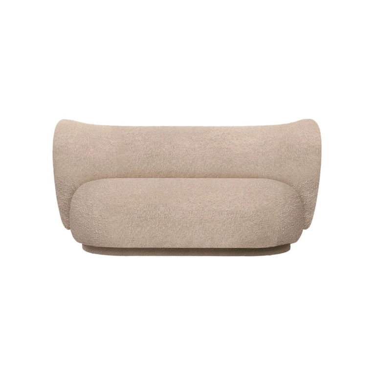 Sofa RICO 2 Seater, Natural BouclÃ© FERM LIVING