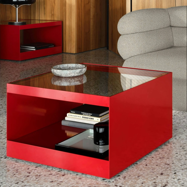 Table basse D'URSO L 68 Rouge KNOLL
