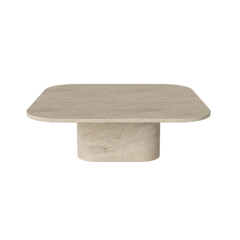 Coffee Table EIDA 100x100 H 32 Sand Travertine BOLIA