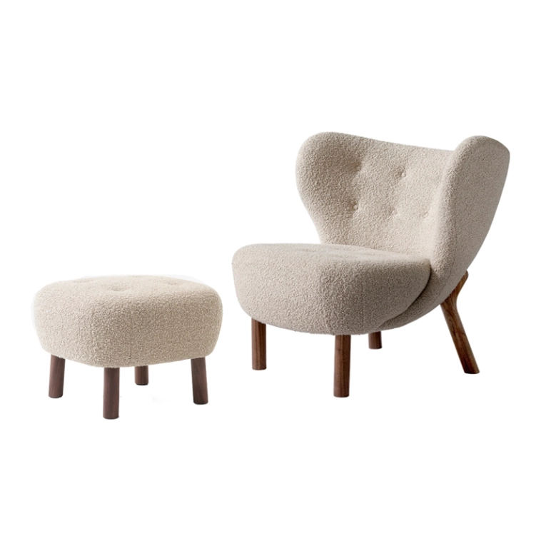 LITTLE PETRA VB1 & Pouf ATD1 Karakorum beige 003 AND TRADITION
