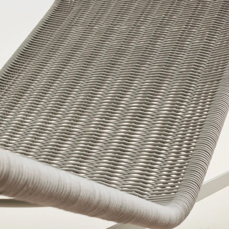 Outdoor Bench and Sunlounger PALISSADE CORD Chaise Longue Sky Grey HAY