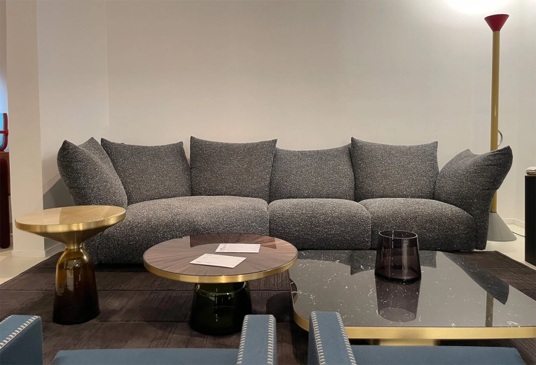 STANDARD Tissu Galena gris pailleté EDRA