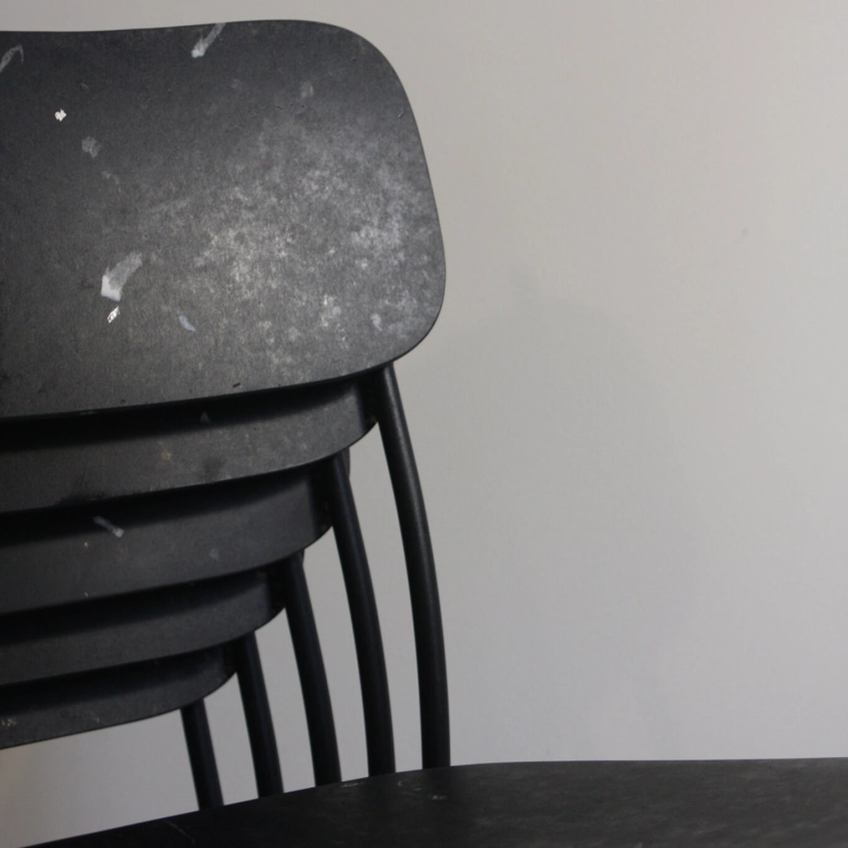 Dining Chair SEN 95.6 White Black Plastic NOMA