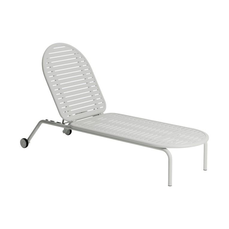 Outdoor Bench and Sunlounger WEEK-END Sunbed Pearl Grey PETITE FRITURE
