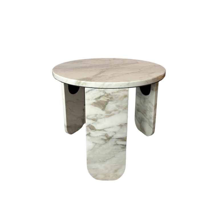 Table d'appoint guéridon CLEMO Marbre Calacatta Vagli oro GALLOTTI & RADICE
