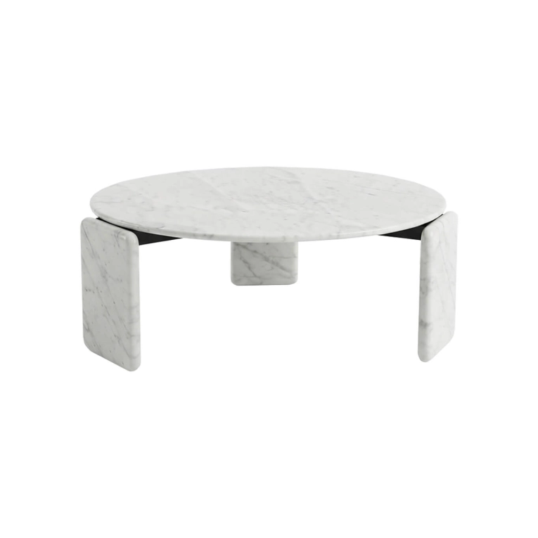 Table basse DRAKE Marbre Carrare Blanc MINOTTI