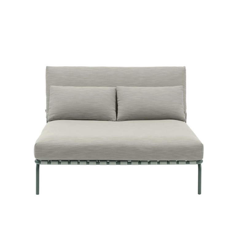 Outdoor Bench and Sunlounger SETTLE Weave 2/Dark green MUUTO