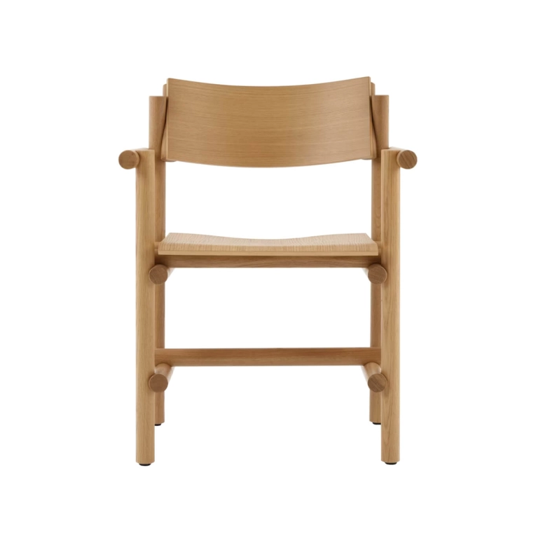 Chaise MUECKE avec accoudoirs Chêne KNOLL