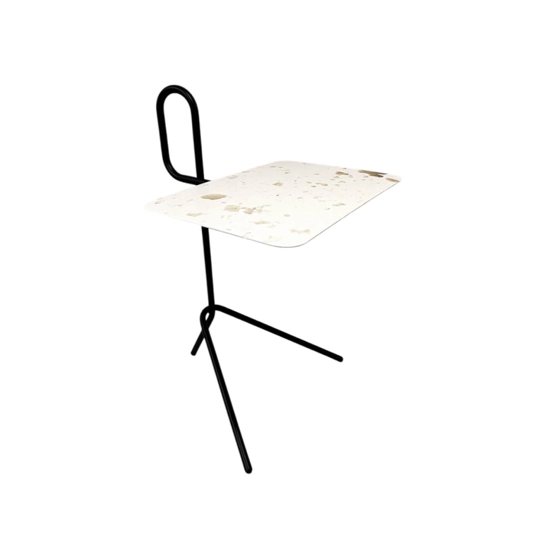 Side Table LAIME 42 White Black NOMA