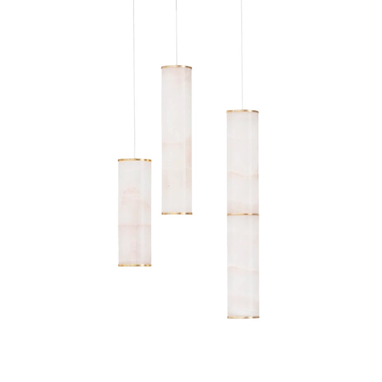 Pendant Light PARS THREE Brushed Brass ANOUR