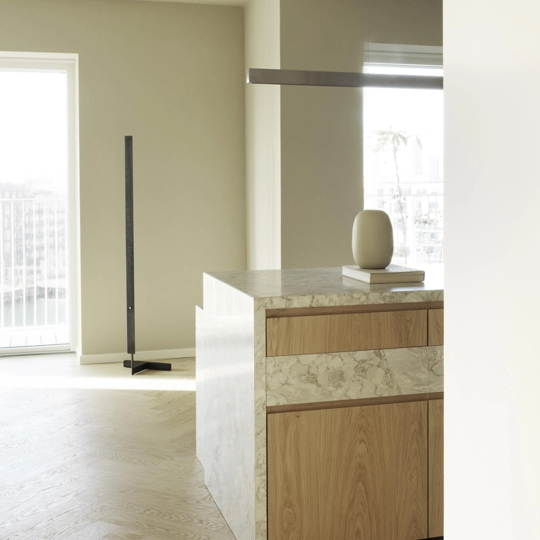 Floor Lamp F-MODEL Brushed Copper ANOUR
