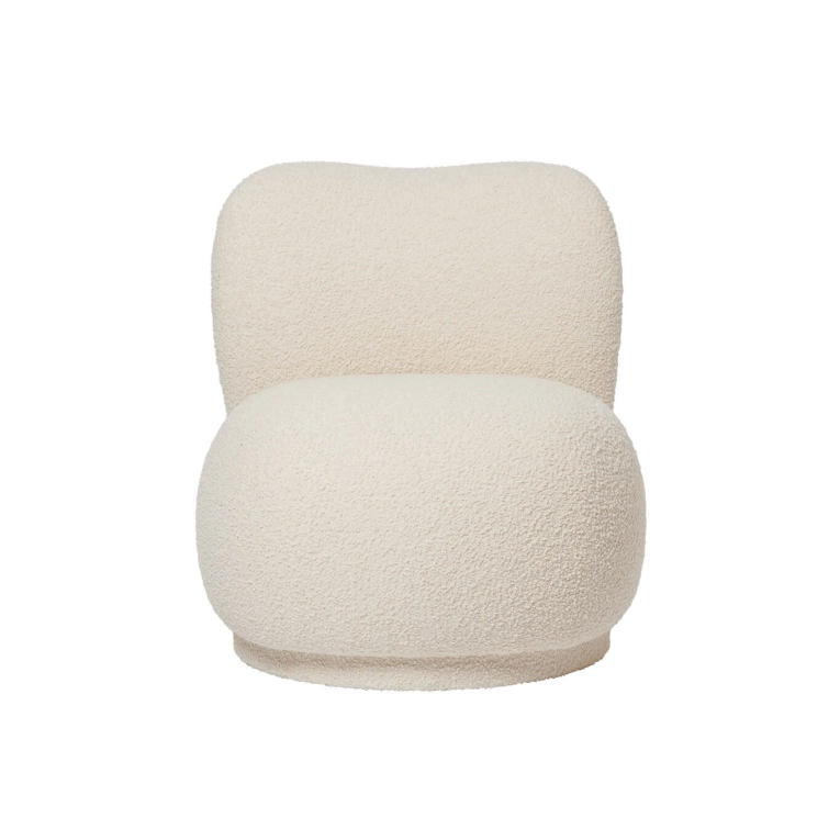 Easy chair RICO PICCOLO Fixed Nordic Bouclé Off-White FERM LIVING