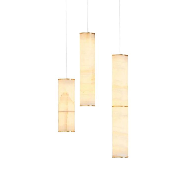 Pendant Light PARS THREE Brushed Brass ANOUR
