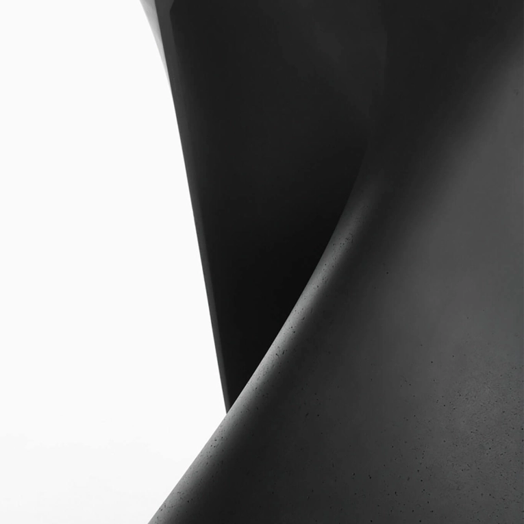 S TABLE Ø 140 Ciment Anthracite MDF ITALIA