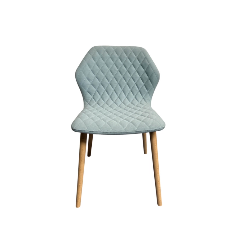 Dining Chair AVA Sky blue oak legs BROSS ITALY
