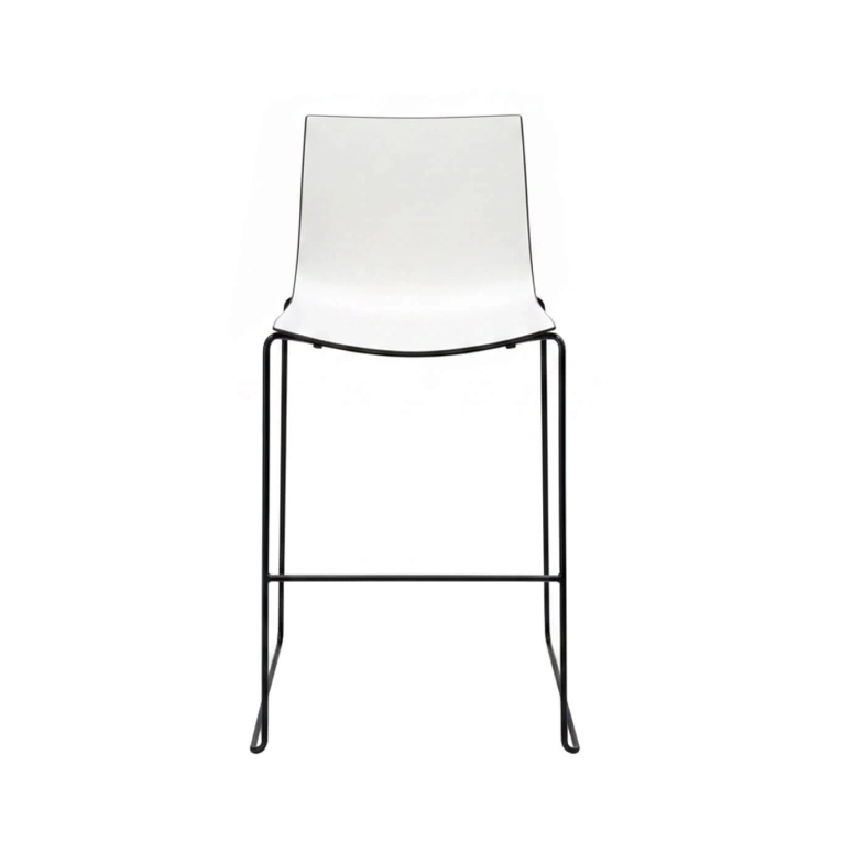 CATIFA 46 piètement luge bicolore Blanc / Noir ARPER