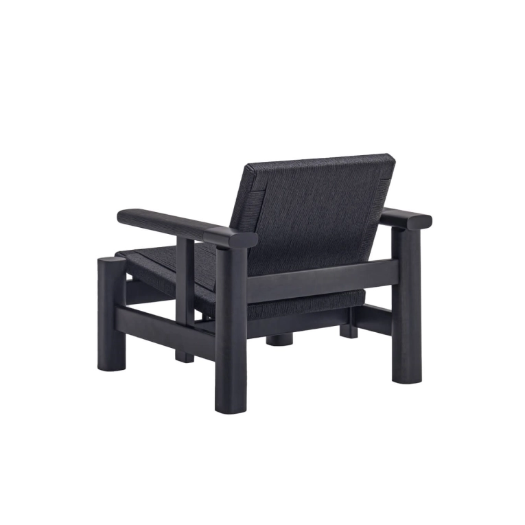 Easy chair KIRA Maple Black Kvadrat fabric ZANAT