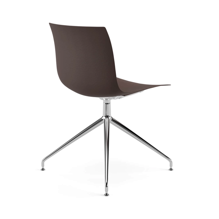 Chaise CATIFA RE 46 pied central Espresso ARPER