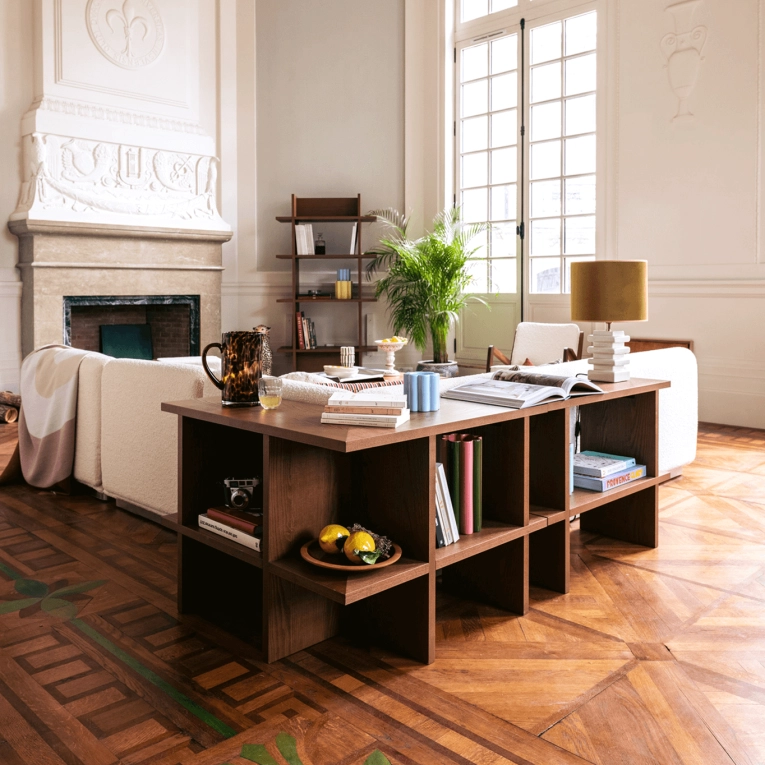 Etagère MARA étagère d'angle Iroko THE SOCIALITE FAMILY