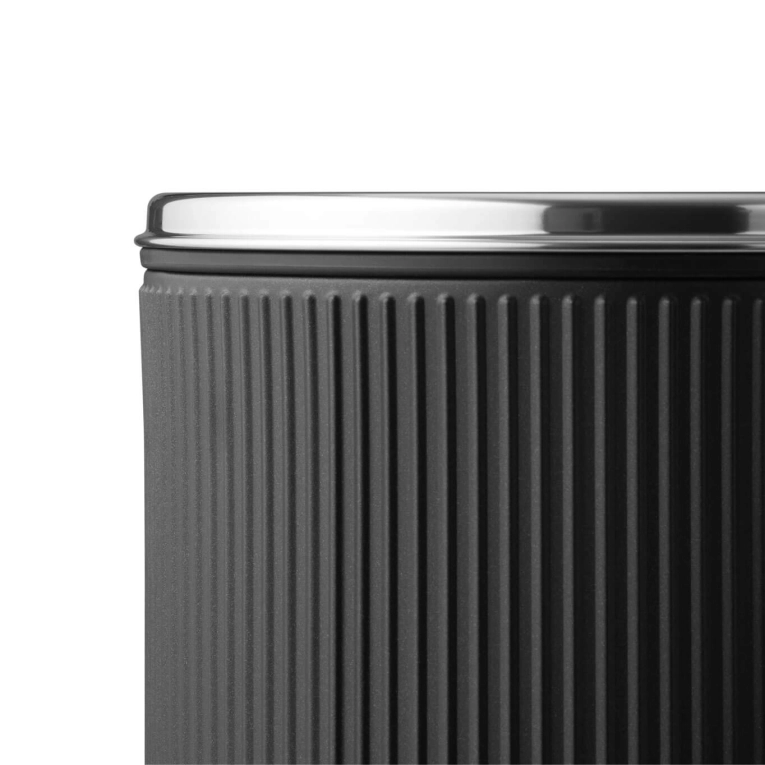 OPEN TOP BIN VIPP18 Noir / Aluminium Poli VIPP