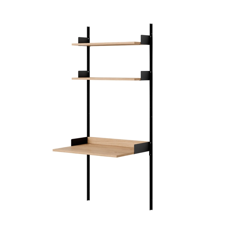 Bureau NEW WORKS STUDY SHELF Black/ Oak NEW WORKS