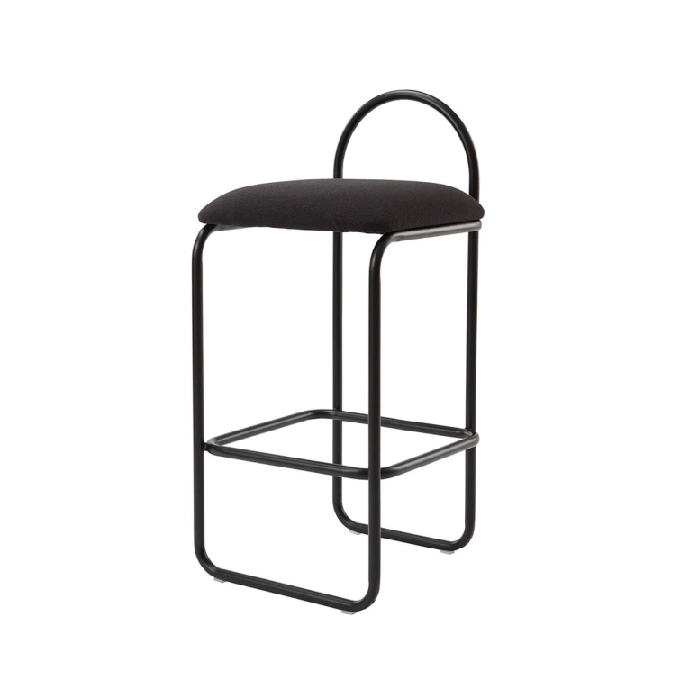Bar Stool ANGUI H 65 Anthracite bouclé AYTM