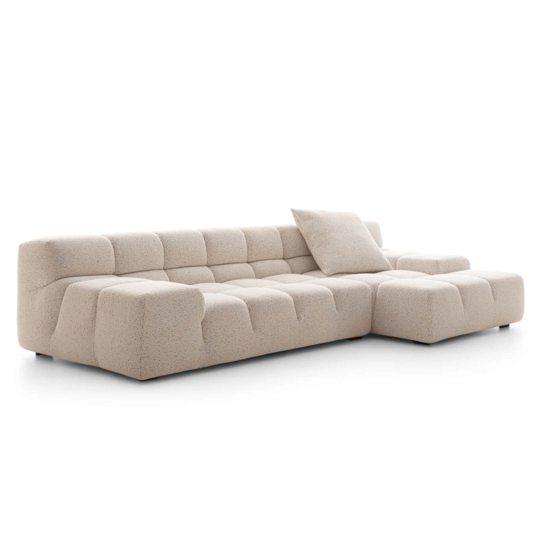 TUFTY-TIME angle droit Sambuco Bouclé blanc B&B ITALIA