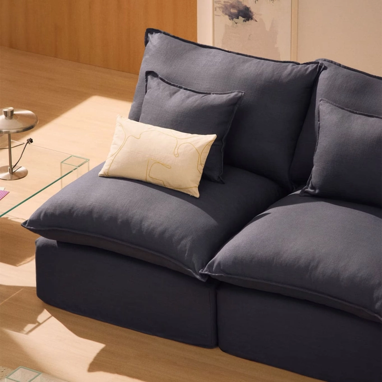 ANARELA modulable 2 places Lin Gris Foncé KAVE HOME