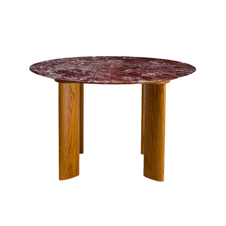 Table CARLOTTA ALTA 4 places Marbre Rouge THE SOCIALITE FAMILY