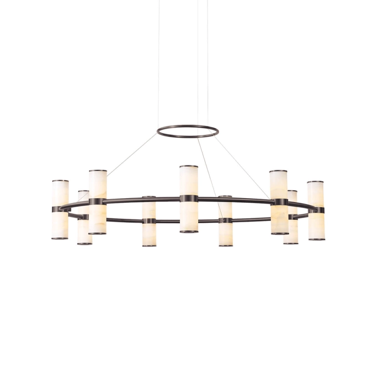 Pendant Light PARS CHANDELIER Browned Brass ANOUR