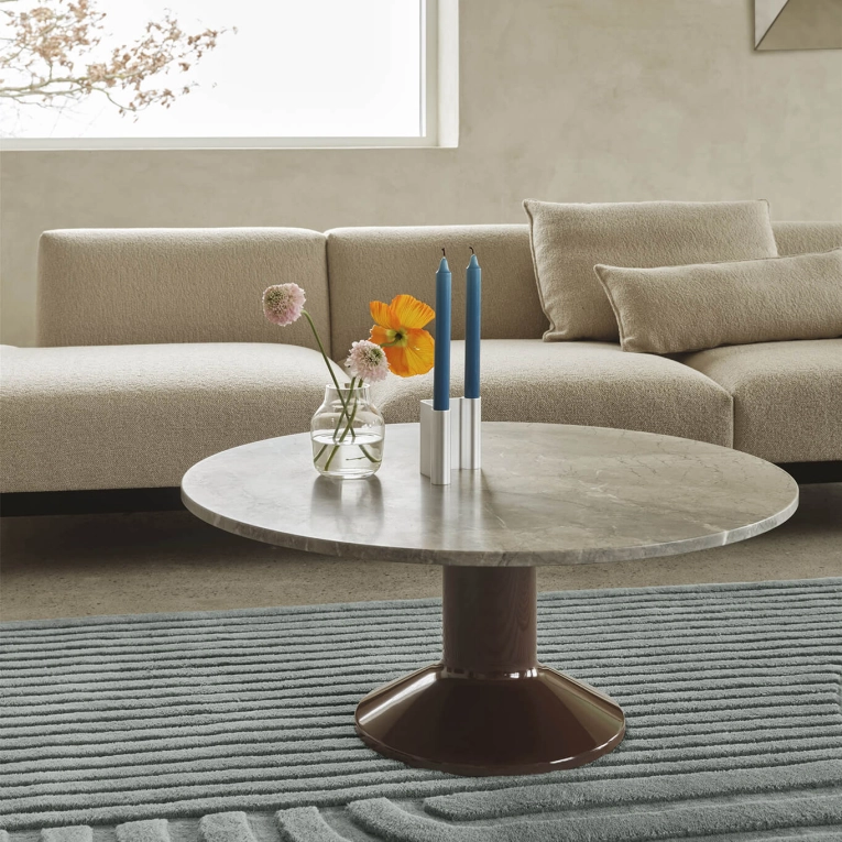 Candle Holder, Candlestick and Candle PAIR H 11 Aluminum MUUTO
