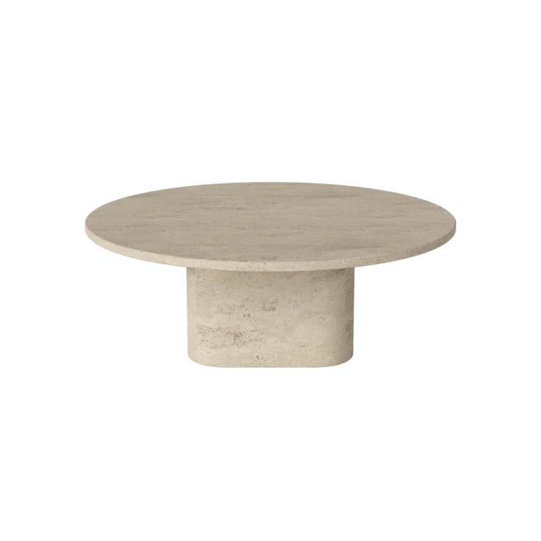 Coffee Table EIDA Ø 90 H 32 Sand Travertine BOLIA