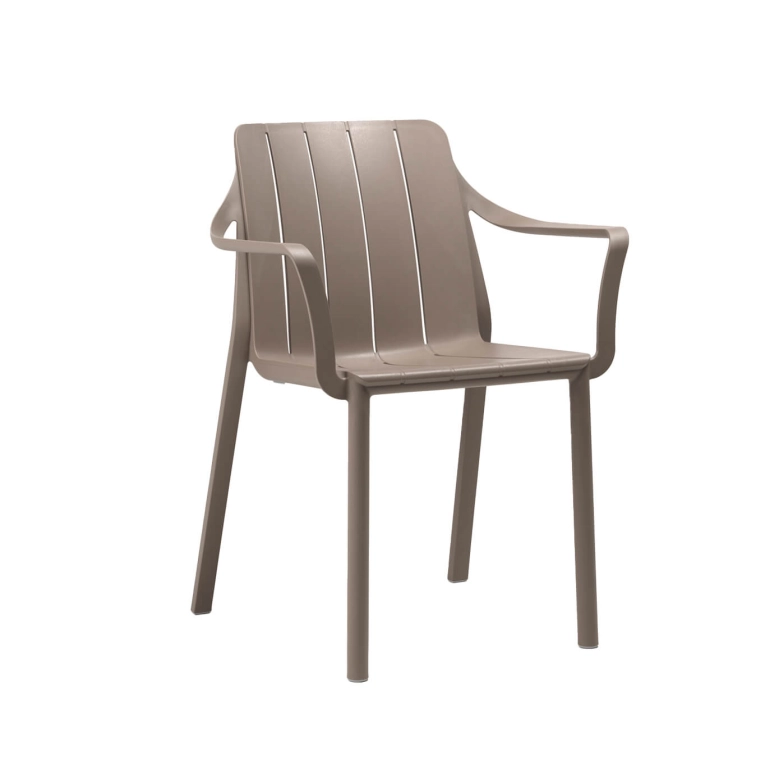 Outdoor Chair and Small Lounge Chair TIBERINA avec accoudoirs Tortora NARDI