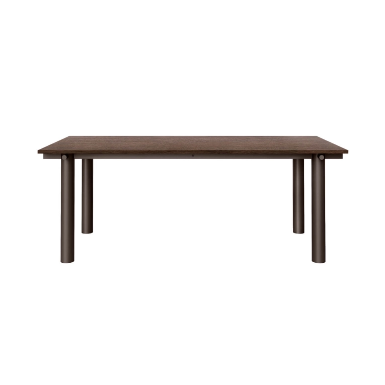 Dining Table ATURA 200x90 Dark Oak, Black Legs FERM LIVING