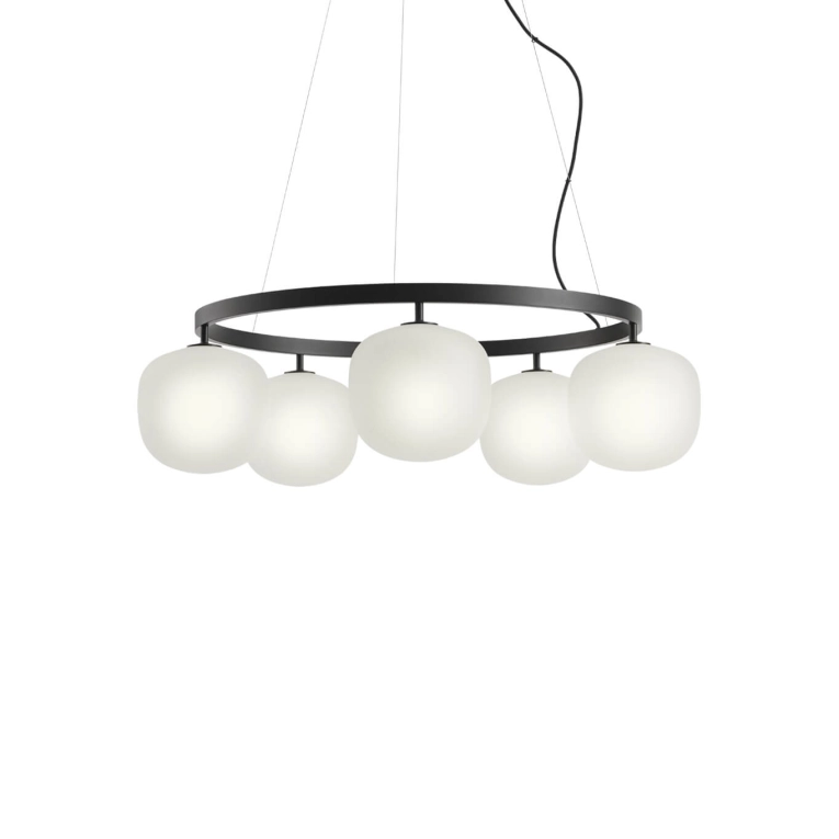 Pendant Light RIME CHANDELIER Black MUUTO