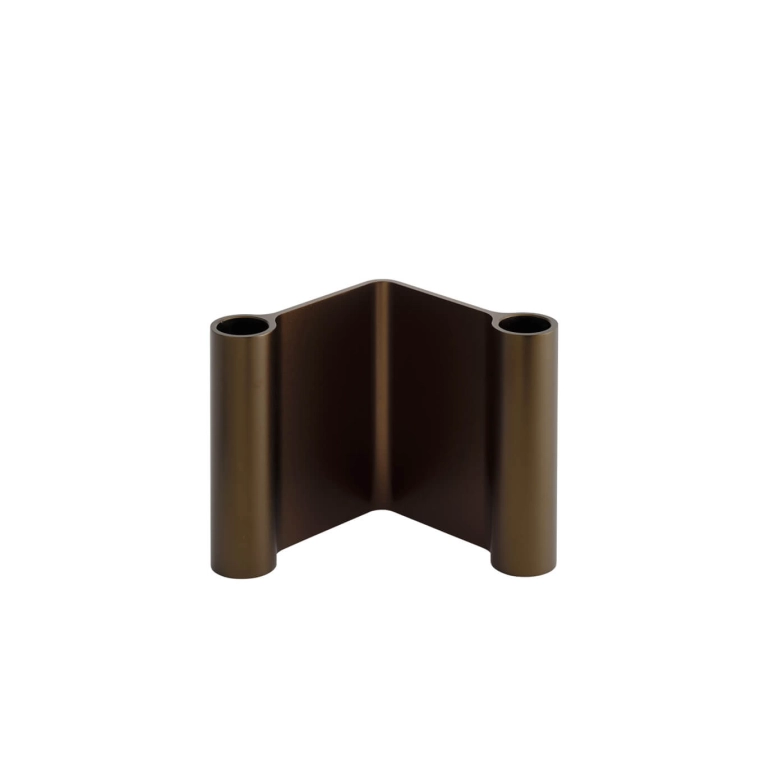 Candle Holder, Candlestick and Candle PAIR H 11 Brown MUUTO