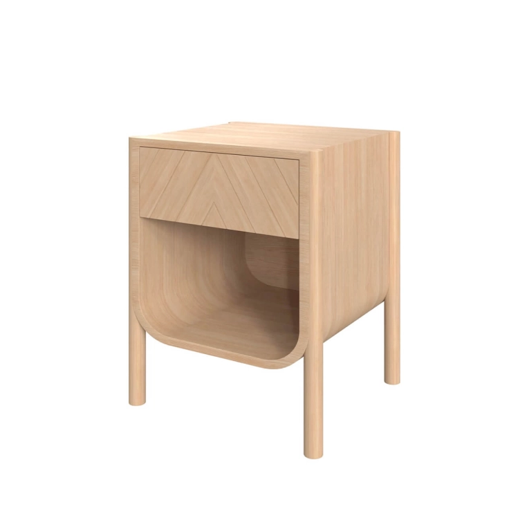 Bedside Table MARIUS Bedside Natural Oak HARTO